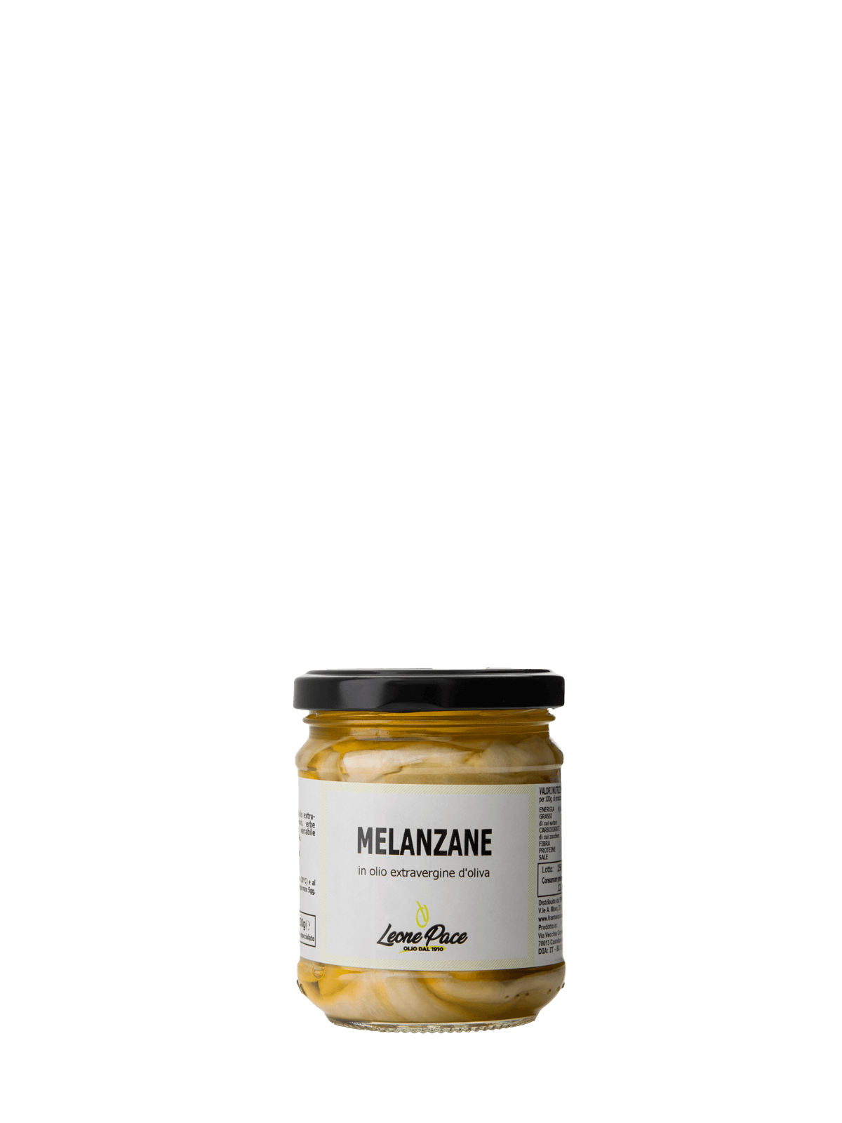 Melanzane sott'olio Extravergine di Oliva - Vasetto 200gr - Frantoio Leone Pace