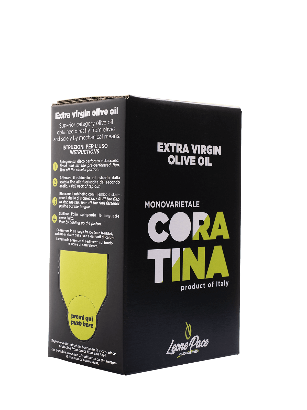 Olio EVO Monovarietale Coratina - Bag in Box 1,5L - Frantoio Leone Pace