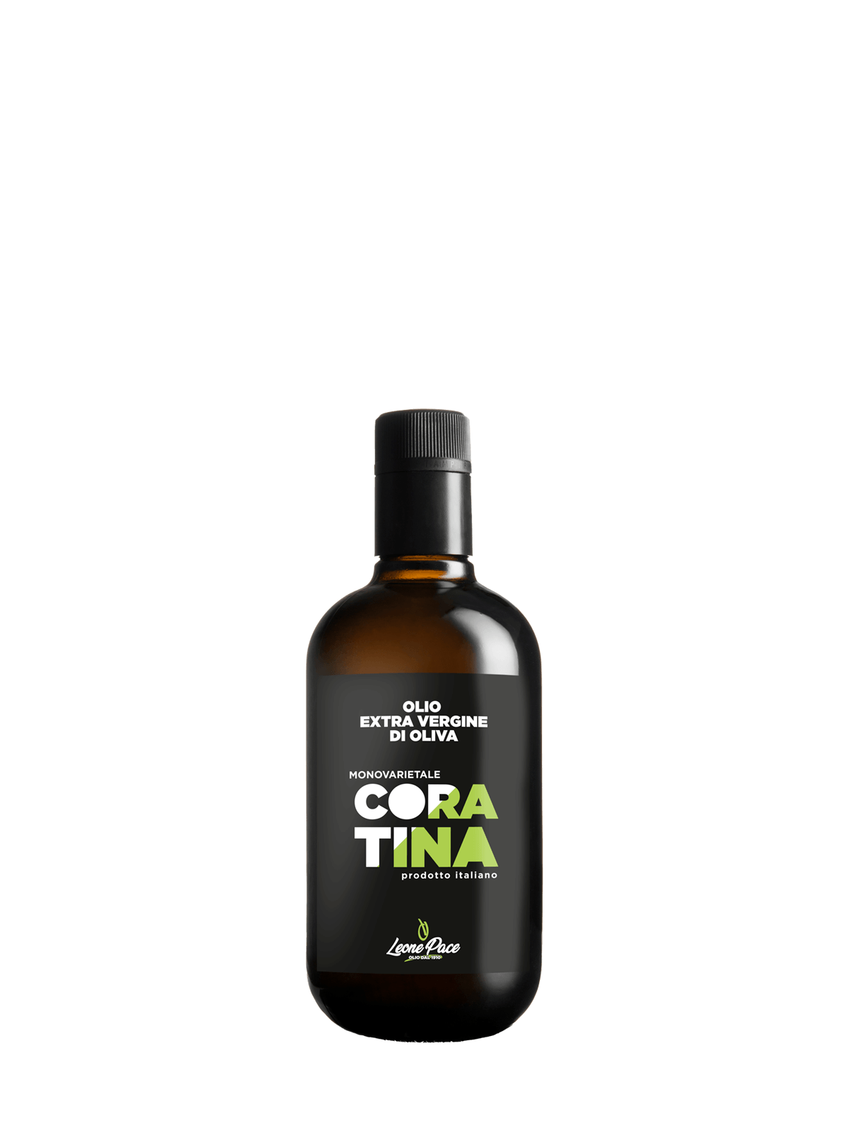 Olio EVO Monovarietale Coratina 100% ITALIANO - Prodotto a freddo - Bottiglia vetro 0,5L